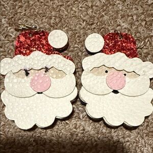Santa Claus Glitter Earrings